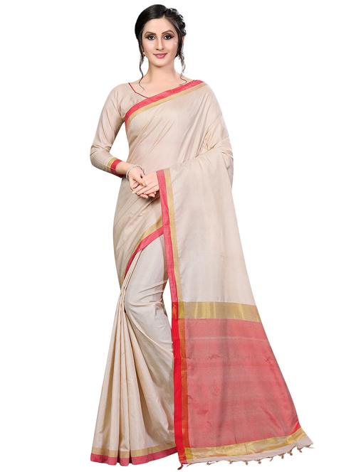 contrast maheshwari saree with blouse - 16459126 - Very Small Image - 1