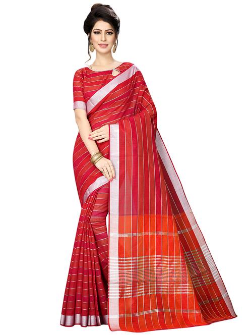 color blocks maheshwari saree with blouse - 16459171 - Very Small Image - 1