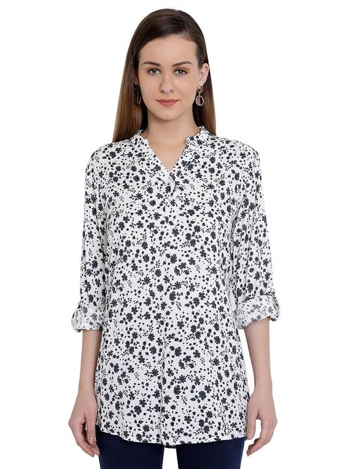 roll up sleeved high low tunic - 16459746 - Very Small Image - 1