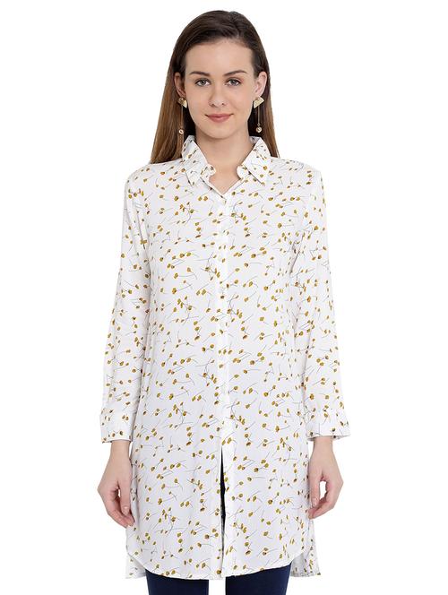 long sleeved floral tunic - 16459748 - Very Small Image - 1