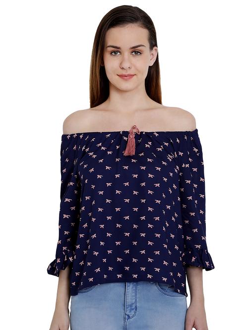 off shoulder knot detail top - 16459758 - Very Small Image - 1