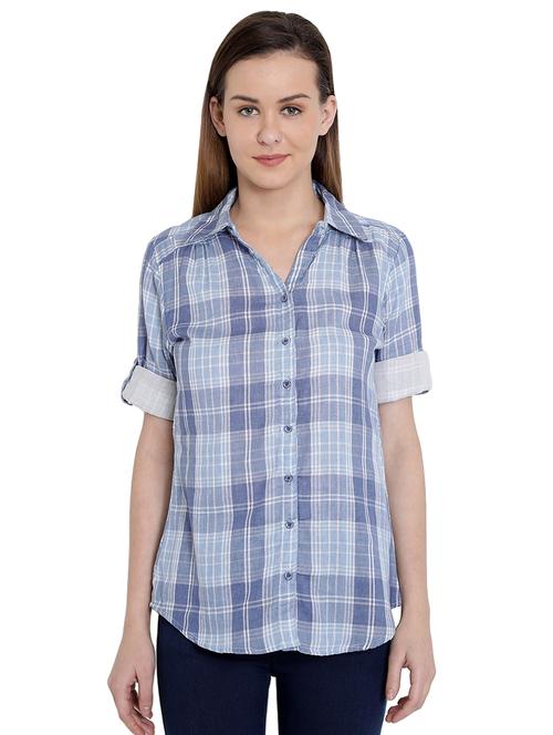 roll up sleeved checkered shirt - 16459760 - Very Small Image - 1