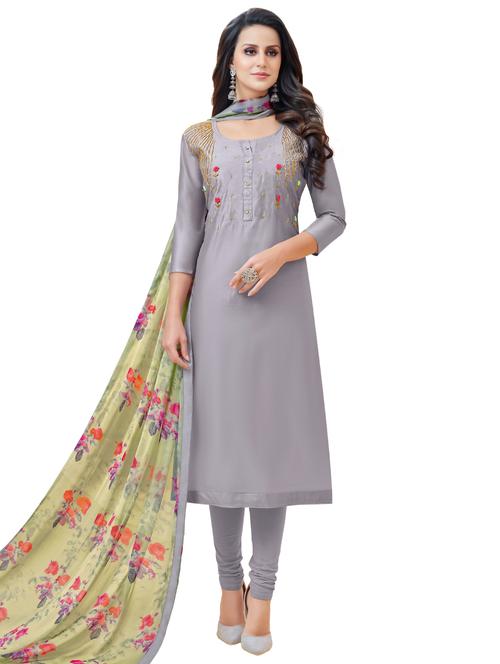 embroidered unstitched suit - 16460385 - Very Small Image - 1