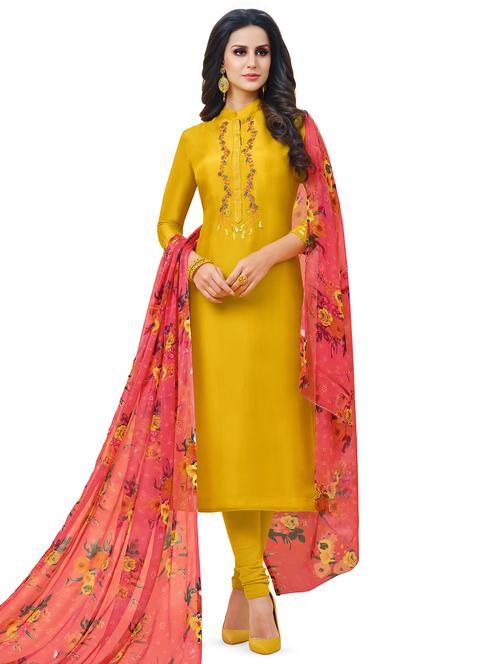 embroidered unstitched suit - 16460387 - Very Small Image - 1