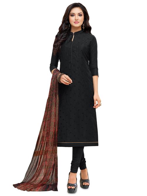 embroidered unstitched suit - 16460400 - Very Small Image - 1