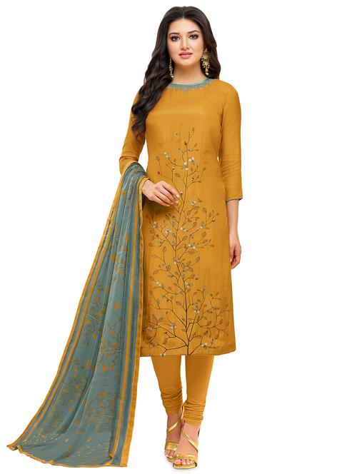 embroidered unstitched suit - 16460407 - Very Small Image - 1