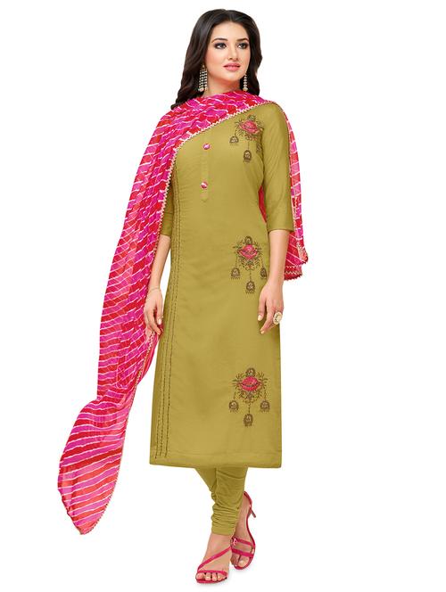 embroidered unstitched suit - 16460411 - Very Small Image - 1