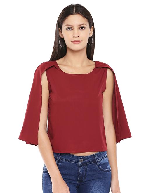 cape sleeved solid top - 16460504 - Very Small Image - 1