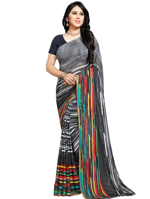 abstract printed saree - 16461233 - Very Small Image - 1