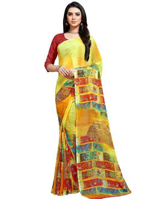 geometrical printed saree - 16461234 - Very Small Image - 1
