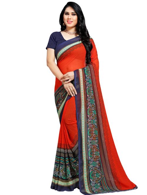 floral printed saree - 16461235 - Very Small Image - 1