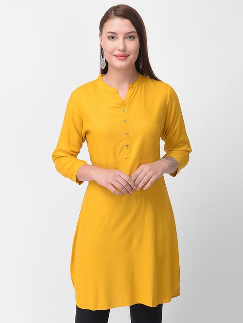 solid straight kurta - 16461663 - Very Small Image - 1