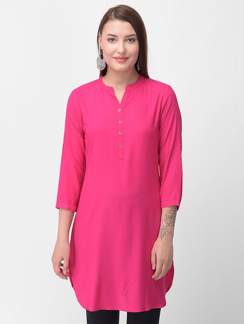 solid straight kurti - 16461668 - Very Small Image - 1
