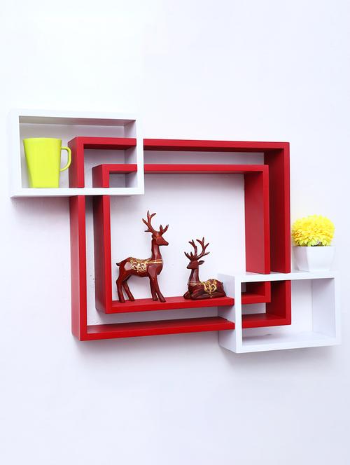 mdf decorative intersecting storage wall mount shelf rack - 16462173 - Very Small Image - 1