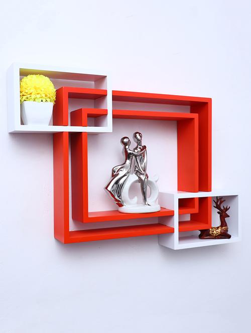 mdf decorative intersecting storage wall mount shelf rack - 16462182 - Very Small Image - 1
