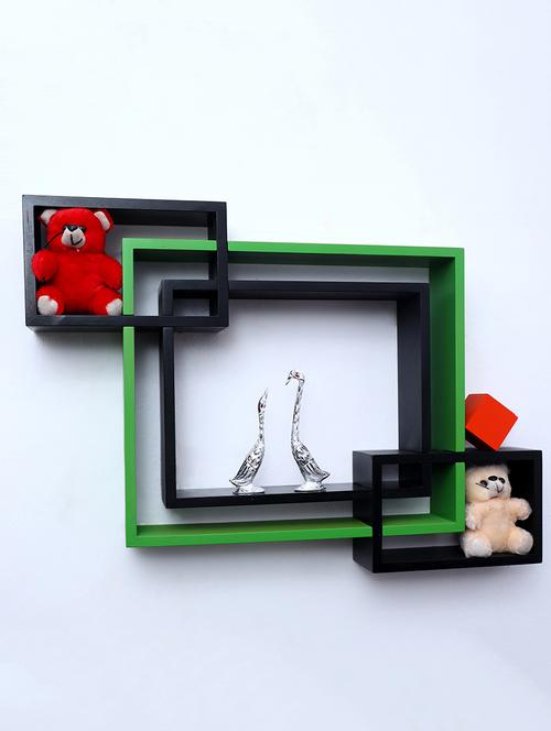mdf decorative intersecting storage wall mount shelf rack - 16462221 - Very Small Image - 1