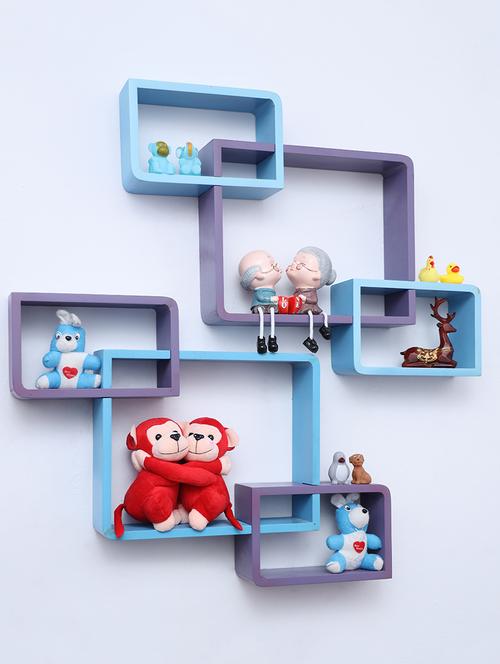 mdf decorative intersecting round coner wall shelf storage wall mount shelf - 16462376 - Very Small Image - 1