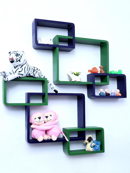 mdf decorative intersecting round coner wall shelf storage wall mount shelf - 16462378 - Very Small Image - 1