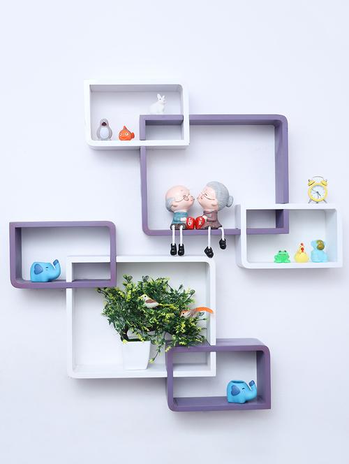mdf decorative intersecting round coner wall shelf storage wall mount shelf - 16462394 - Very Small Image - 1