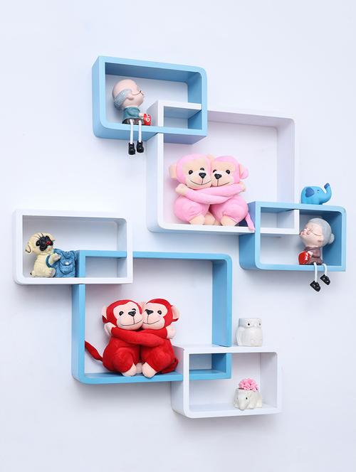 mdf decorative intersecting round coner wall shelf storage wall mount shelf - 16462400 - Very Small Image - 1
