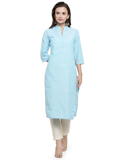 women's straight kurta - 16464255 - Very Small Image - 1
