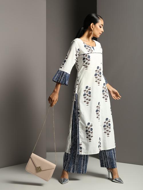 floral printed straight kurta - 16465402 - Very Small Image - 1