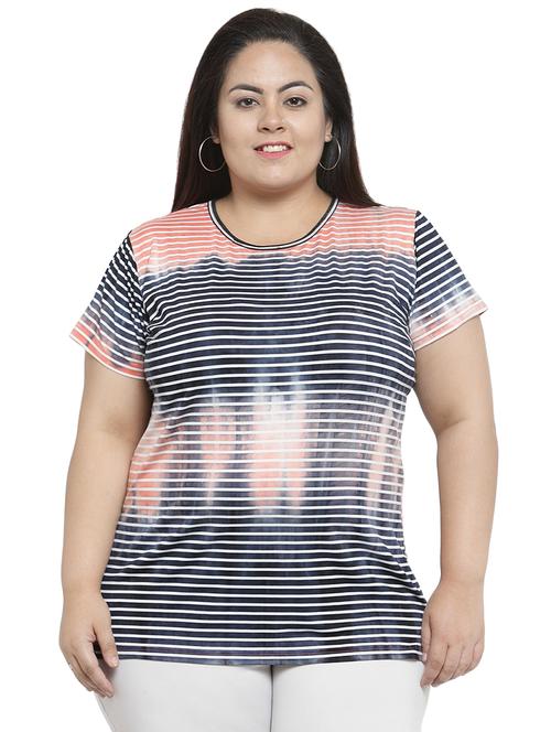 round neck tie and dye pluss tee - 16465598 - Very Small Image - 1