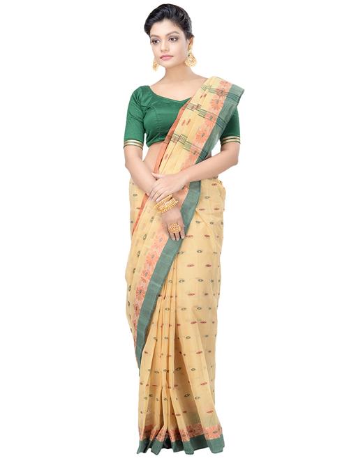 printed tant saree - 16465926 - Very Small Image - 1