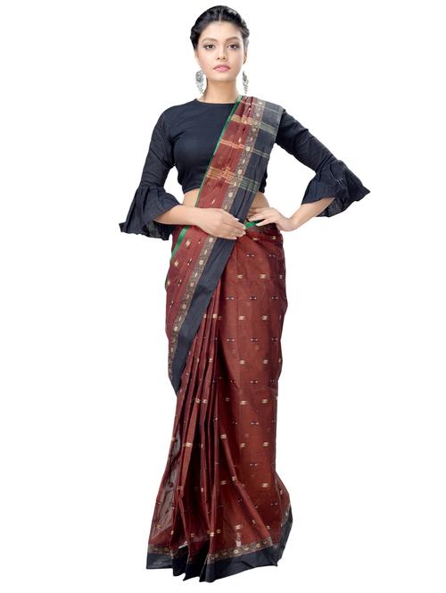 printed tant saree - 16465939 - Very Small Image - 1