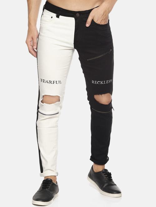 multi colored printed distressed jeans - 16466356 - Very Small Image - 1