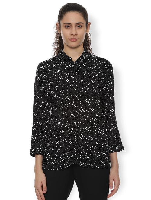 concealed placket polka dots shirt - 16467320 - Very Small Image - 1