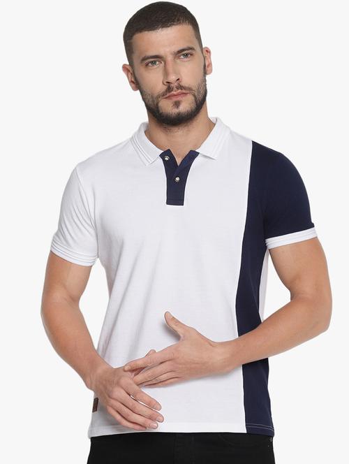white color block t-shirt - 16467620 - Very Small Image - 1