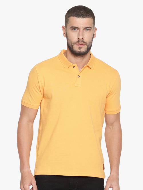 yellow solid polo t-shirt - 16467641 - Very Small Image - 1