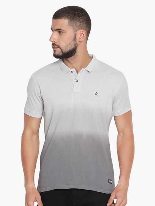 grey ombre polo t-shirt - 16467644 - Very Small Image - 1