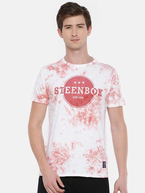 pink tie & dye typographic t-shirt - 16467660 - Very Small Image - 1
