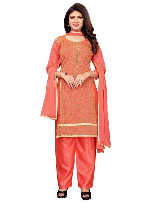 embroidered unstitched suit - 16471338 - Very Small Image - 1