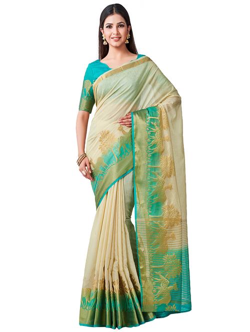 conversational kanjivaram saree with blouse - 16471427 - Very Small Image - 1