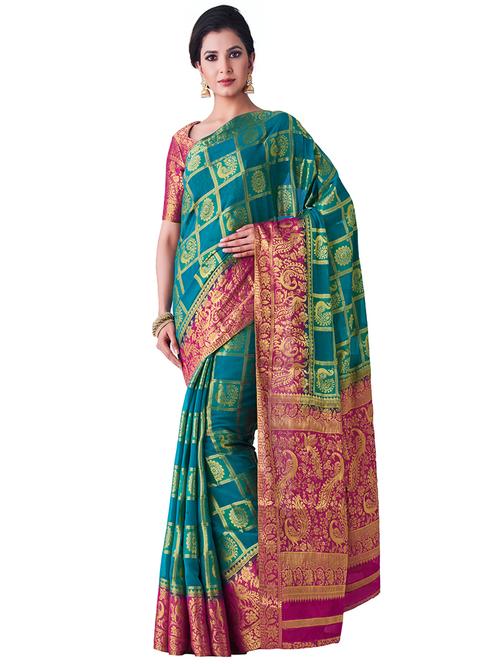 conversational patola saree with blouse - 16471457 - Very Small Image - 1