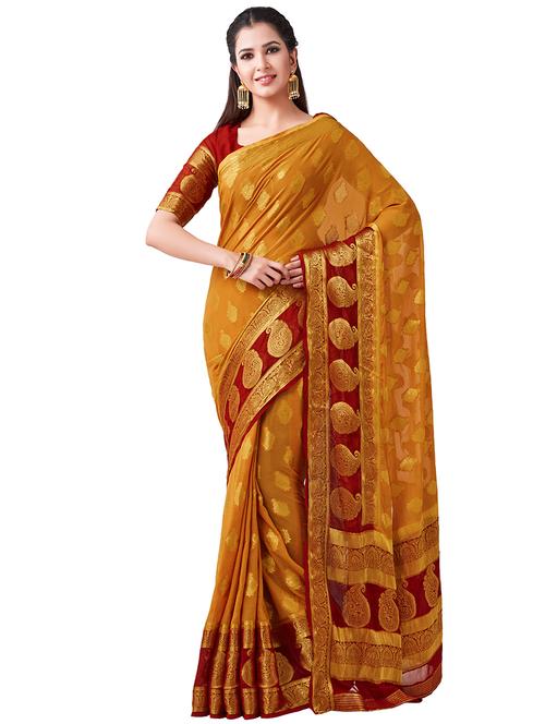 motifs kanjivaram saree with blouse - 16471476 - Very Small Image - 1