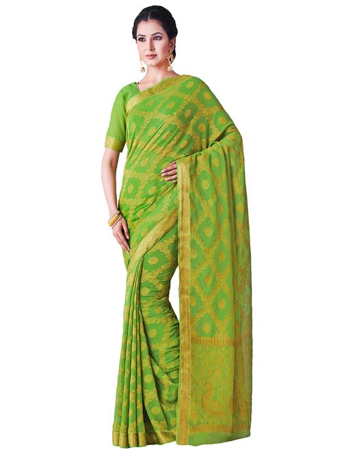 self-design patola saree with blouse - 16471529 - Very Small Image - 1