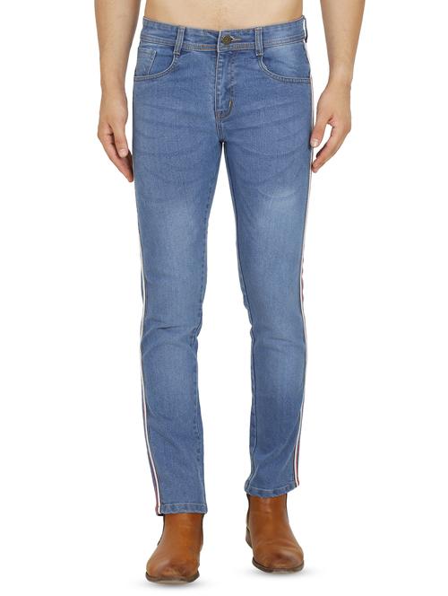 light blue side taped jeans - 16472175 - Very Small Image - 1