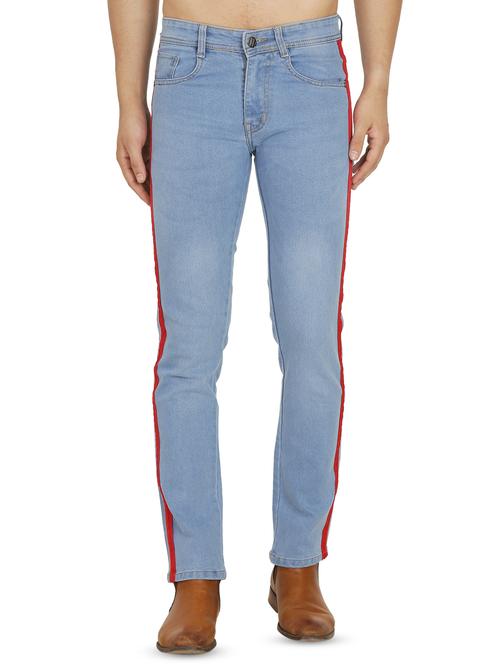 light blue side taped jeans - 16472178 - Very Small Image - 1