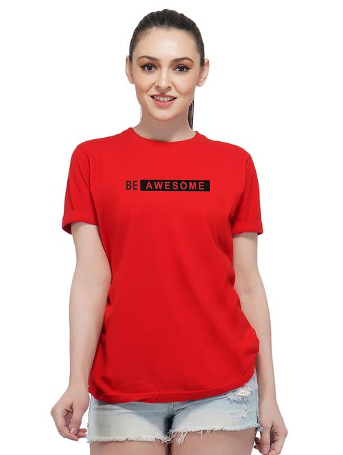 crew neck quirky text tee - 16472242 - Very Small Image - 1