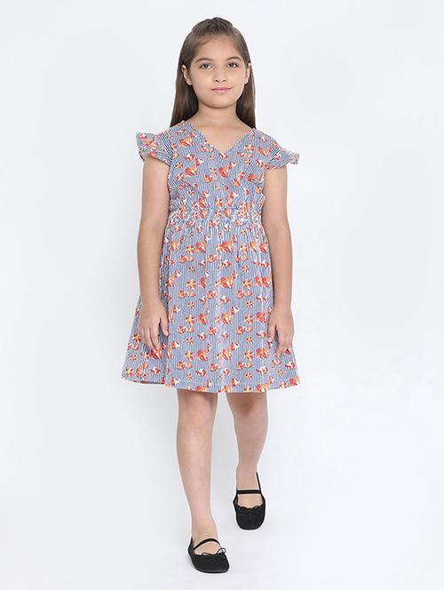 smocking detail striped dress - 16472906 - Very Small Image - 1