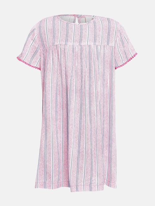 key hole back striped dress - 16472942 - Very Small Image - 1