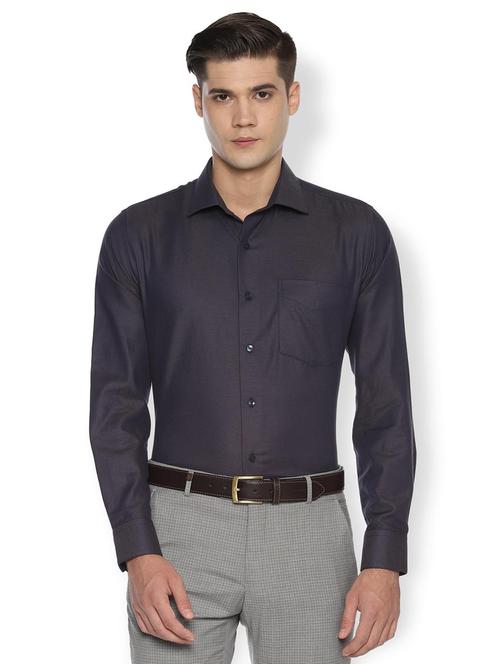 purple self design formal shirt - 16473779 - Very Small Image - 1