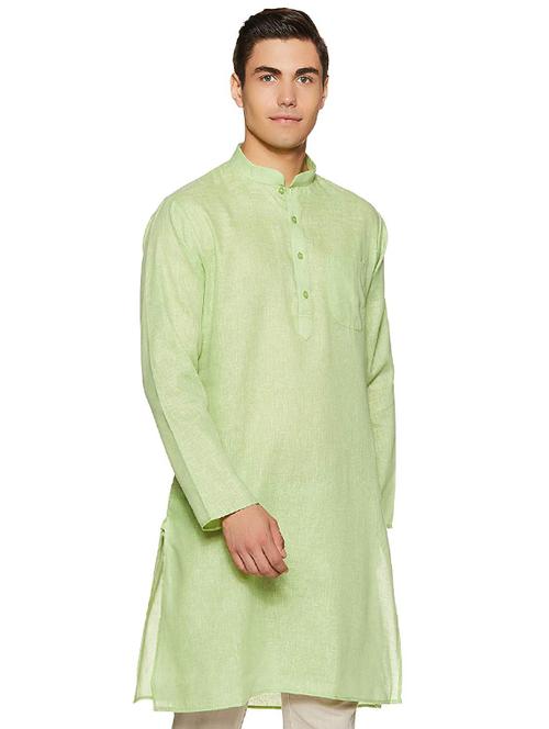 green solid long kurta - 16474263 - Very Small Image - 1