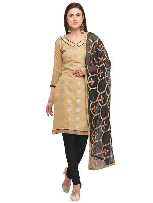 zari motifs unstitched churidaar suit - 16474925 - Very Small Image - 1