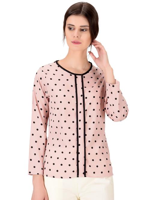 contrast detail polka dot top - 16475077 - Very Small Image - 1