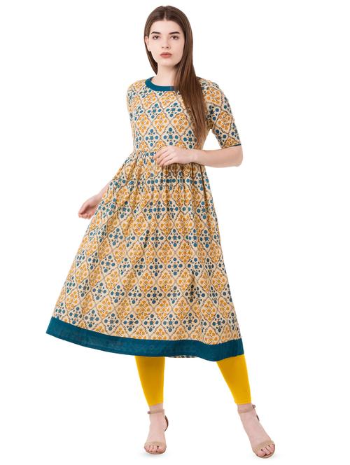 floral flared kurta - 16475145 - Very Small Image - 1
